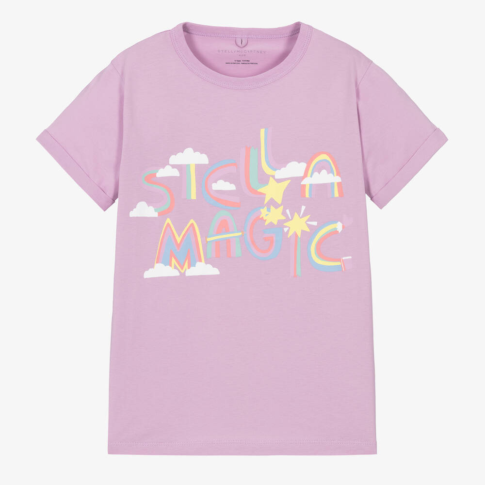 Stella Mccartney Kids Teen Girls Purple Cotton T-shirt
