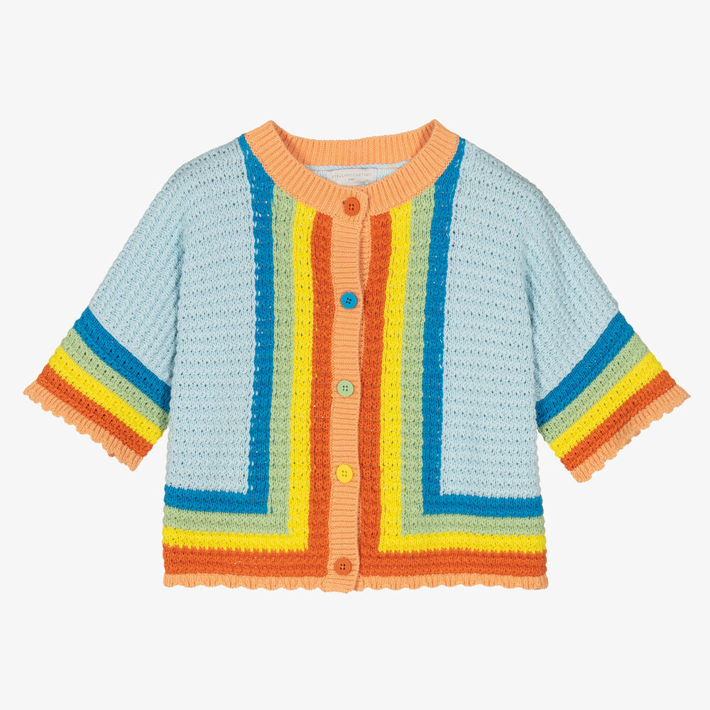 Stella McCartney Kids - Cardigan court crochet arc-en-ciel | Childrensalon