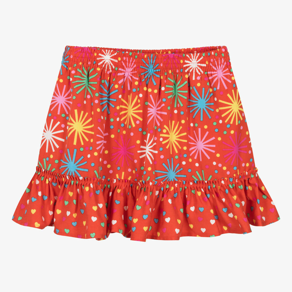 Stella Mccartney Kids Teen Girls Red Fireworks Mini Skirt