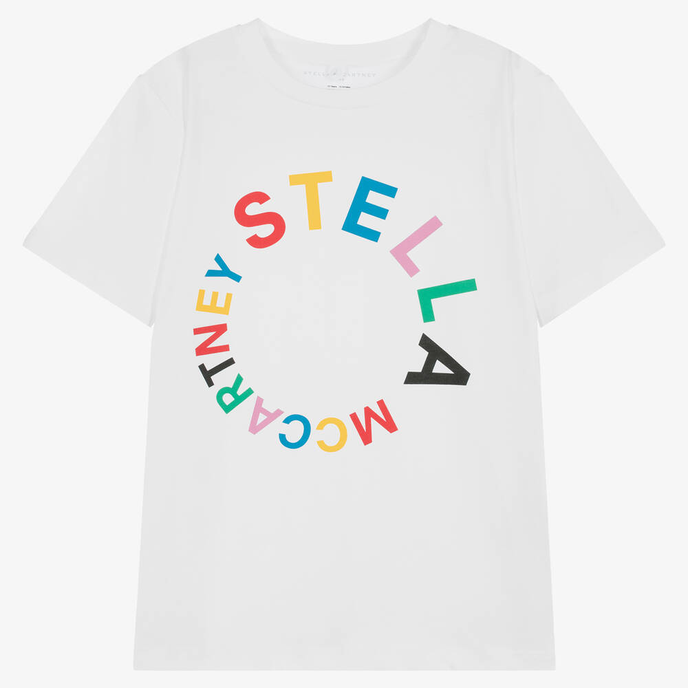 Stella Mccartney Kids Teen Girls White Organic Cotton T-shirt