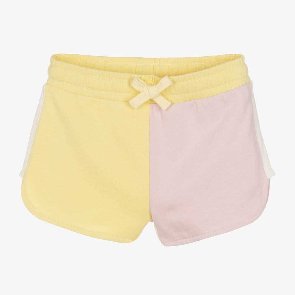 Shop Stella Mccartney Kids Teen Girls Yellow Cotton Shorts