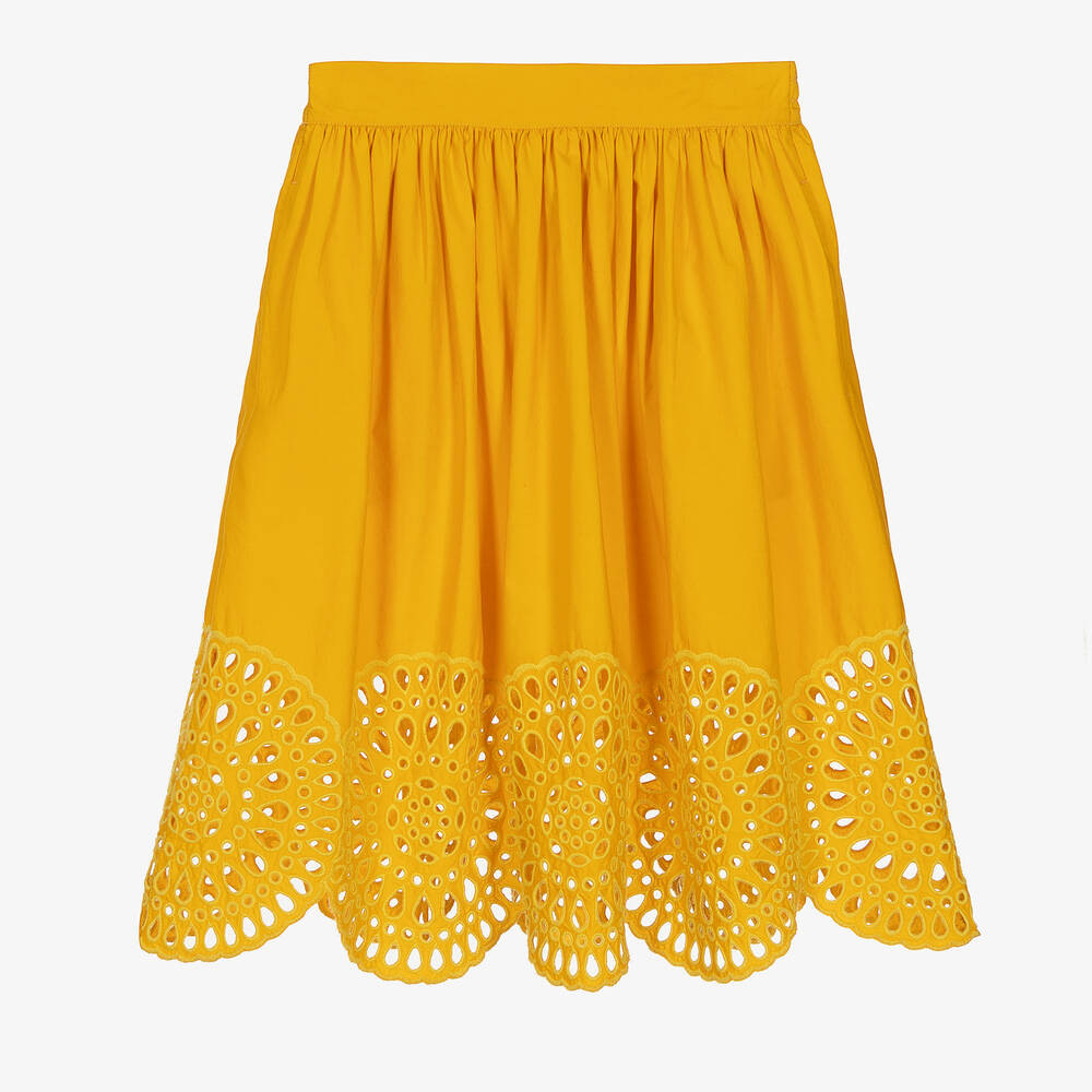 Stella McCartney Kids - Teen Girls Yellow Organic Cotton Skirt | Childrensalon