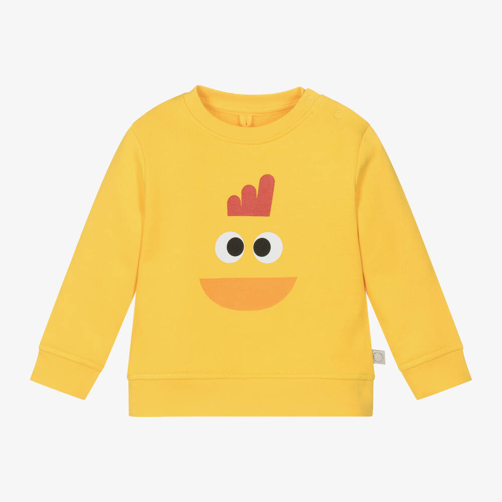 Stella McCartney Kids - Yellow Chicken Print Organic Cotton Sweatshirt | Childrensalon
