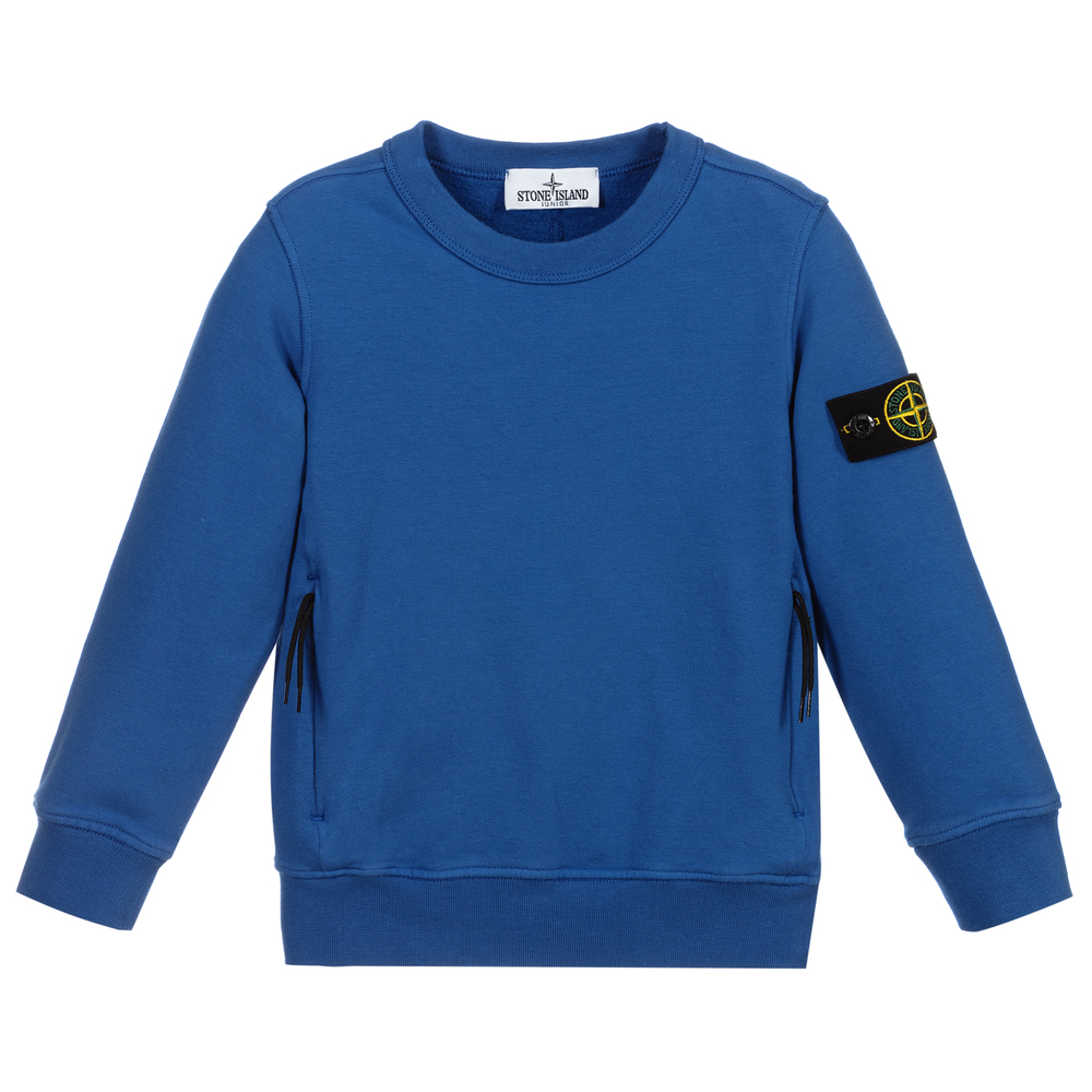 Stone Island Junior - Boys Blue Sweatshirt | Childrensalon