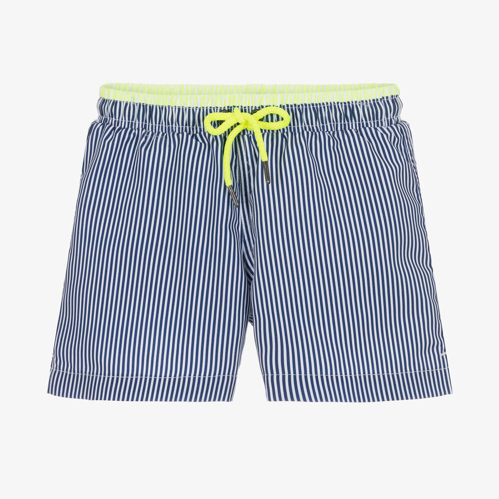 Sunuva - Boys Navy Blue Striped Swim Shorts | Childrensalon