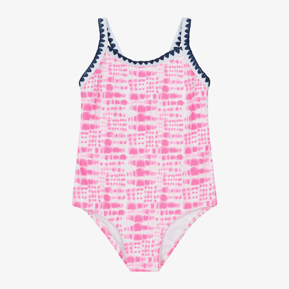 Sunuva Babies' Girls Pink Tie-dye Swimsuit