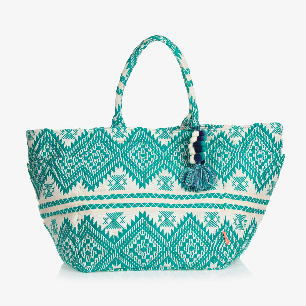 Sunuva - Green Abstract Knit Oversized Bag (70cm) | Childrensalon
