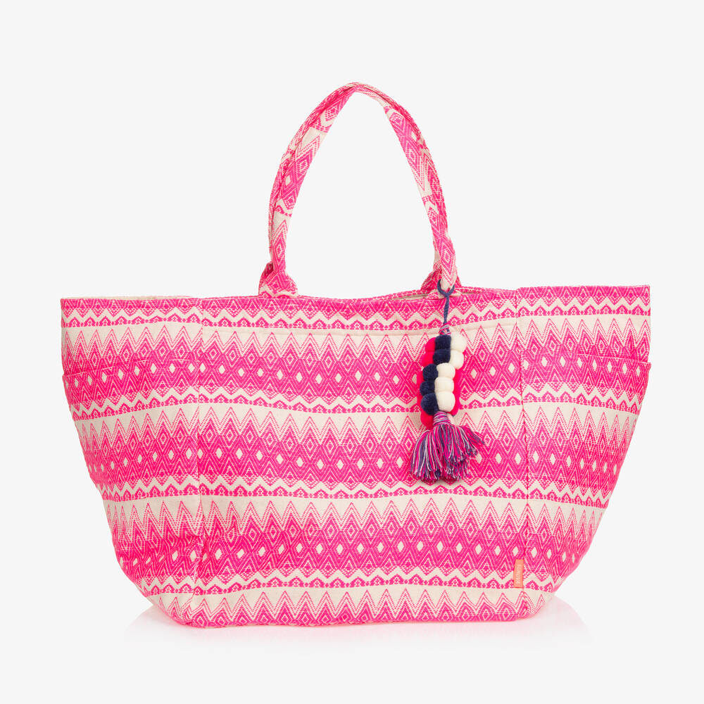 Sunuva - Pink Jacquard Oversized Canvas Bag (70cm) | Childrensalon