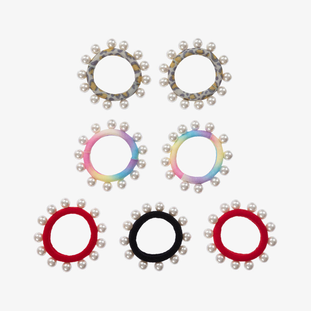 Super Smalls - Girls Central Park Pearl Hair Ties (7 Pack) | Childrensalon