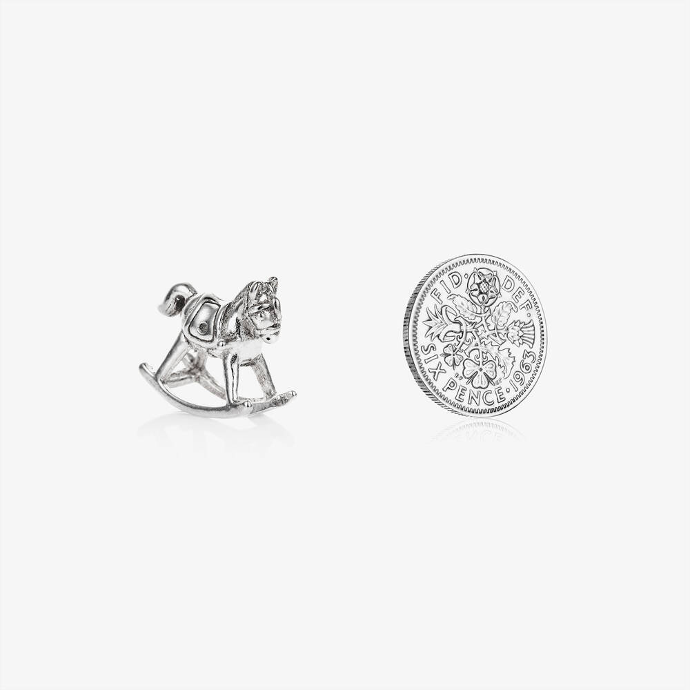 Tales From The Earth - Silver Coin & Rocking Horse Charms (2 Pack) | Childrensalon
