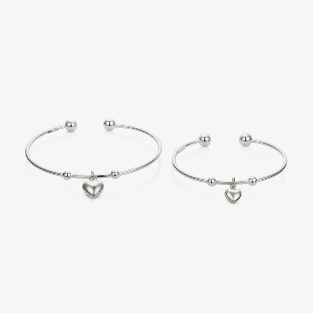 Tales From The Earth - Silver Mummy & Me Bangle Set | Childrensalon