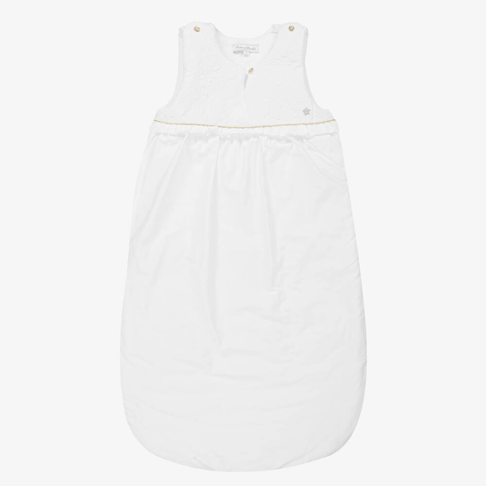 Tartine et Chocolat - Baby Girls Ivory Cotton Sleeping Bag (85cm) | Childrensalon