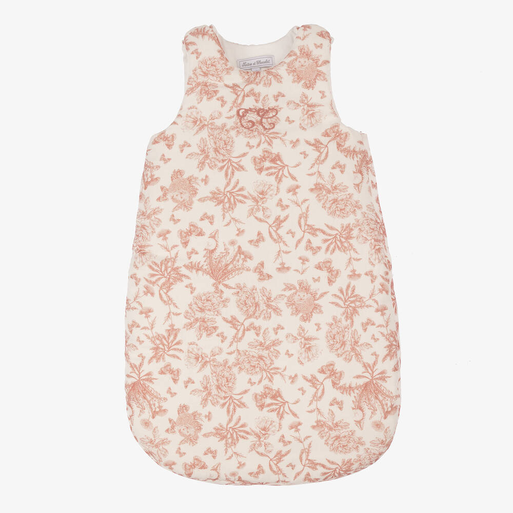 Tartine et Chocolat - Baby Girls Pink Floral Sleeping Bag (67cm) | Childrensalon