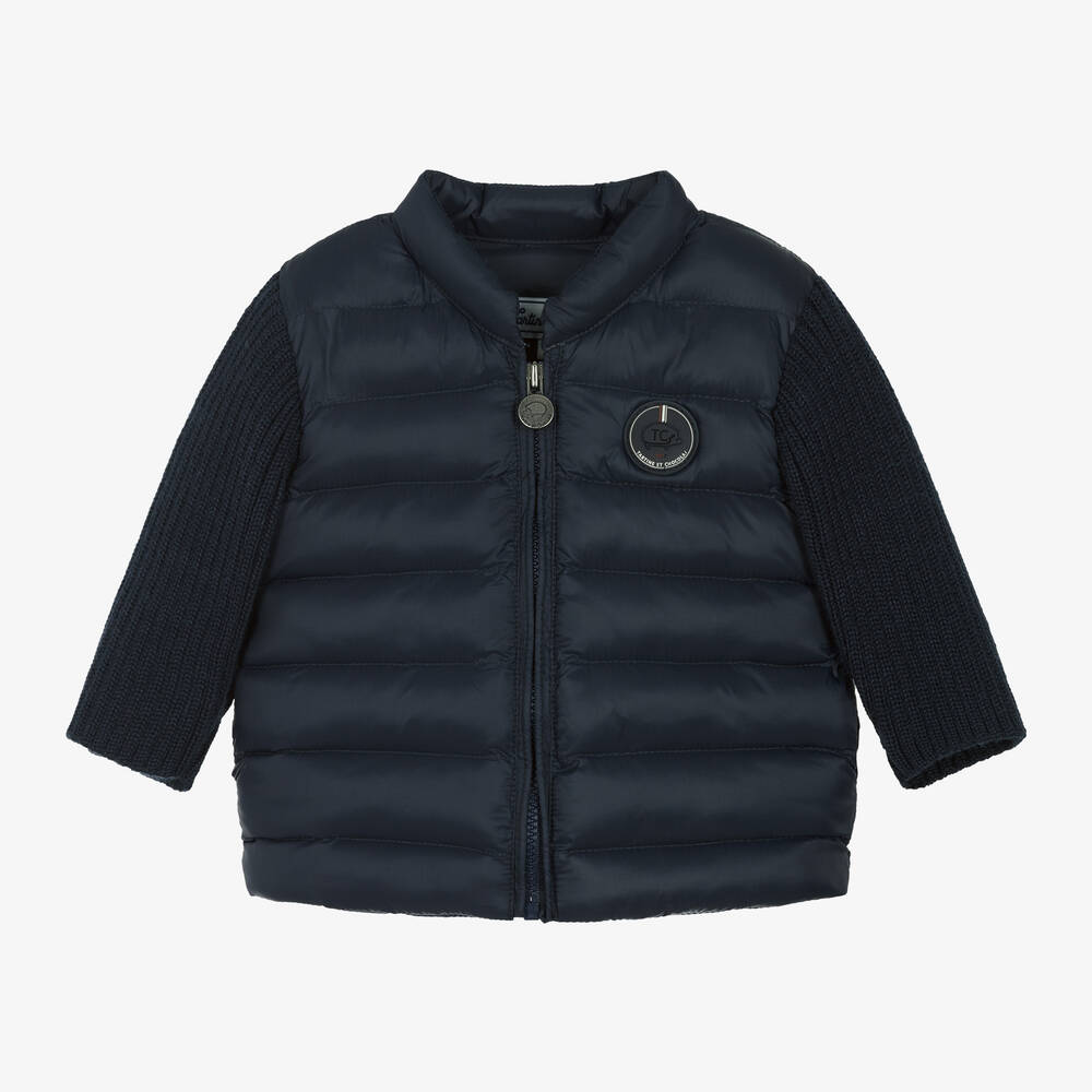 Tartine et Chocolat - Boys Navy Blue Puffer Jacket | Childrensalon