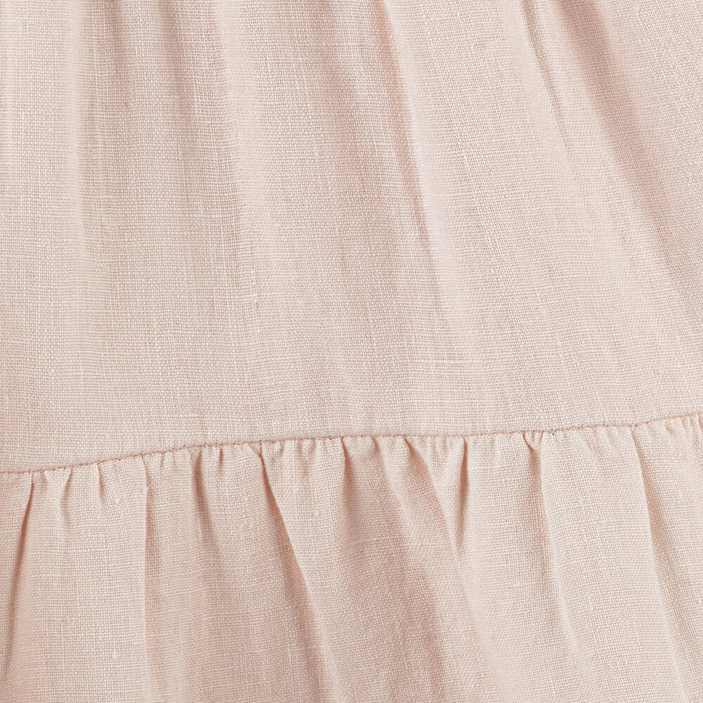 Tartine et Chocolat - Girls Pale Pink Embroidered Linen Dress ...