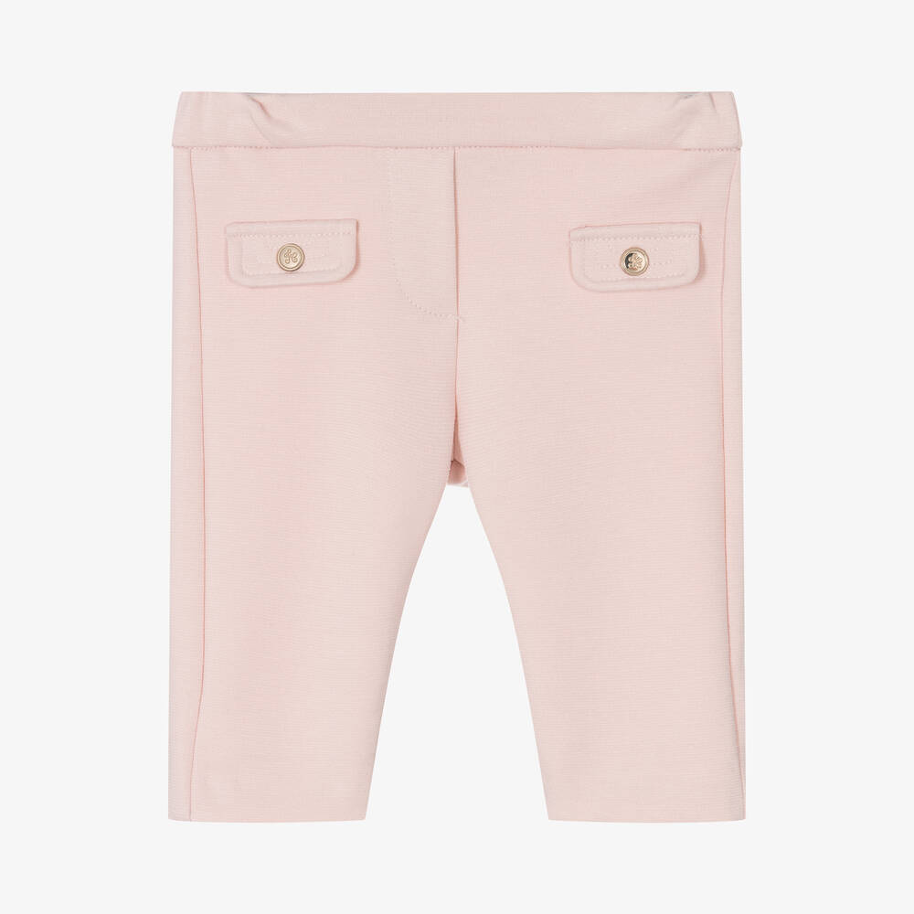 Tartine et Chocolat - Girls Pink Jersey Trousers | Childrensalon