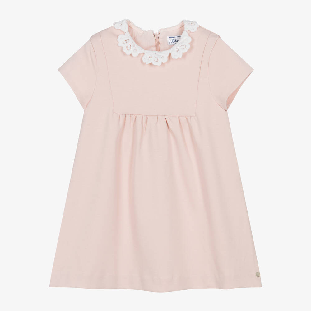 Tartine et Chocolat - Girls Pink Viscose Dress | Childrensalon