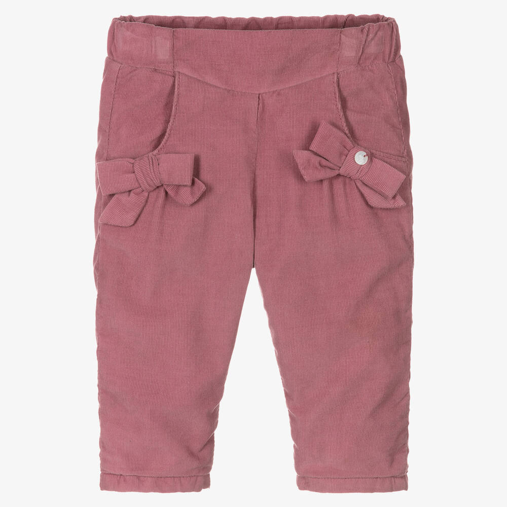 Tartine Et Chocolat Babies'  Girls Purple Cotton Needlecord Trousers