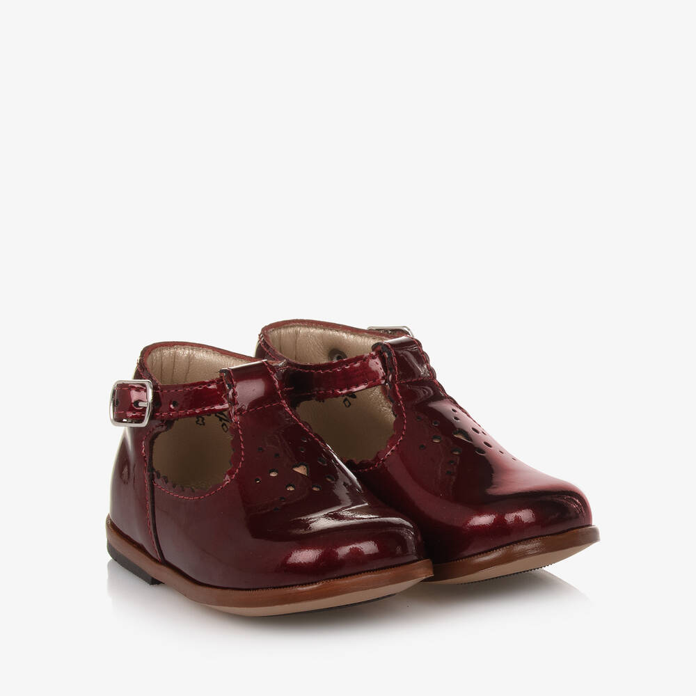 Tartine et Chocolat - Girls Red Patent Leather First Walker Shoes | Childrensalon