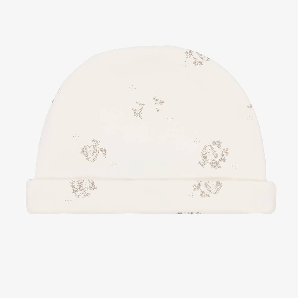 Tartine et Chocolat - Ivory & Pink Cotton Hat | Childrensalon