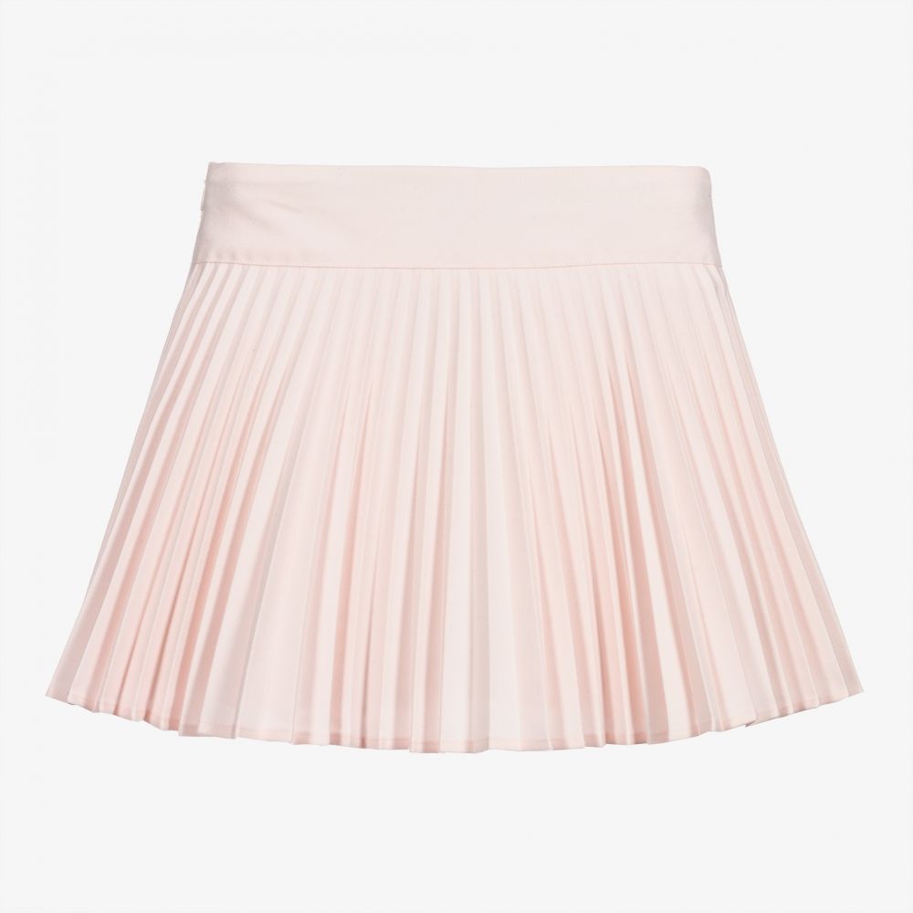 light pink mini pleated skirt
