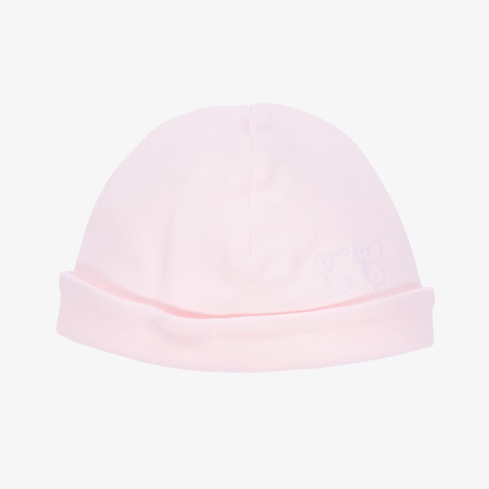 Tartine et Chocolat - Pale Pink Cotton Baby Hat | Childrensalon