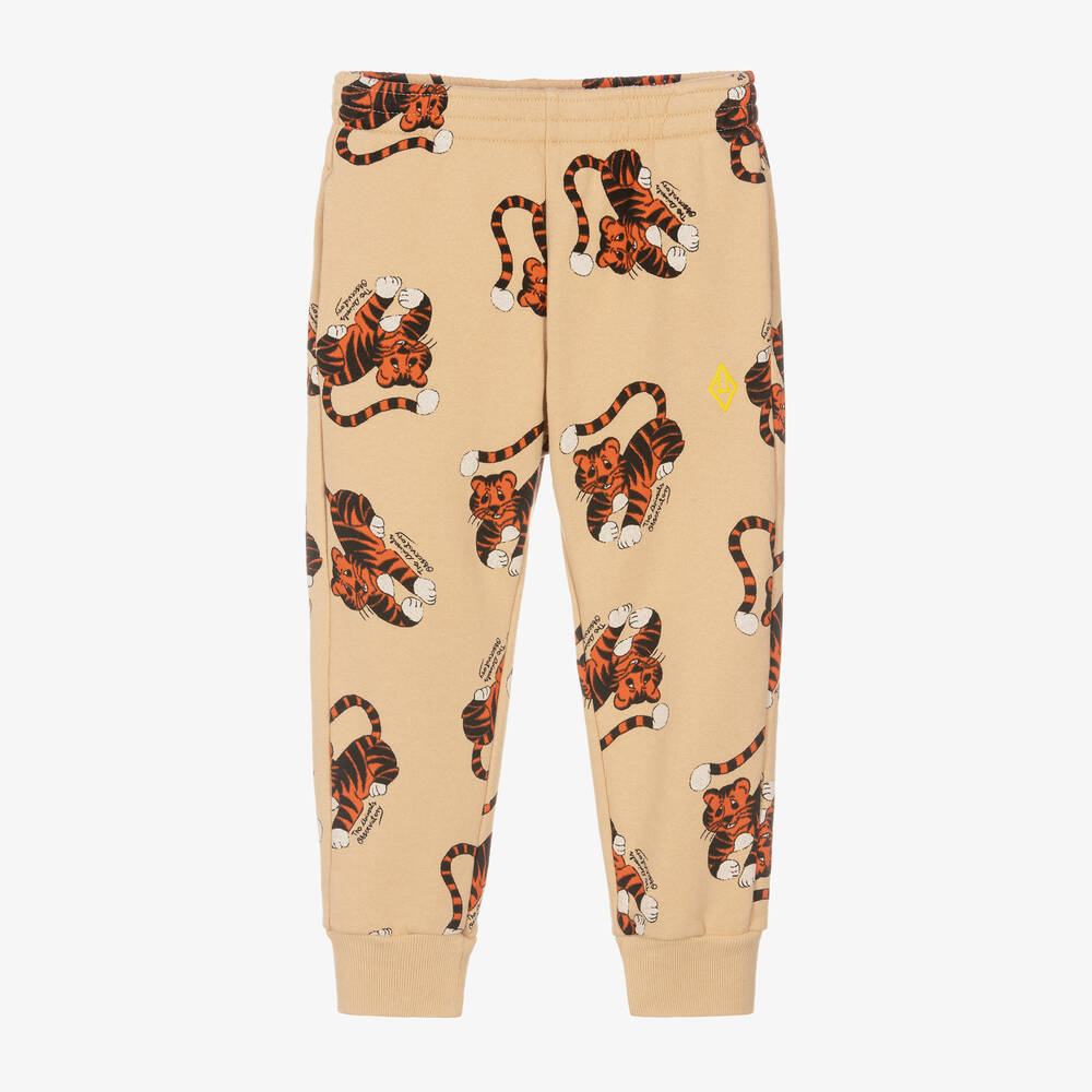 The Animals Observatory Beige Tiger Cotton Joggers