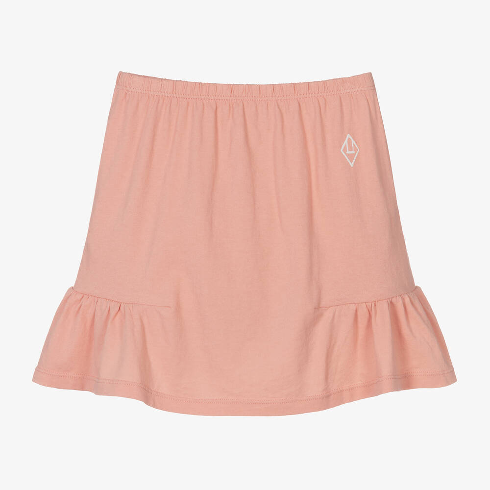 The Animals Observatory - Girls Pink Cotton Jersey Skirt | Childrensalon