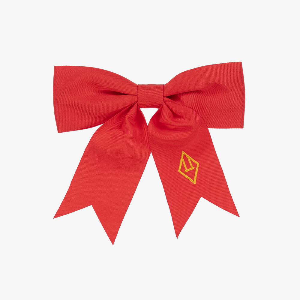 The Animals Observatory - Girls Red Bow Hair Clip (15cm) | Childrensalon