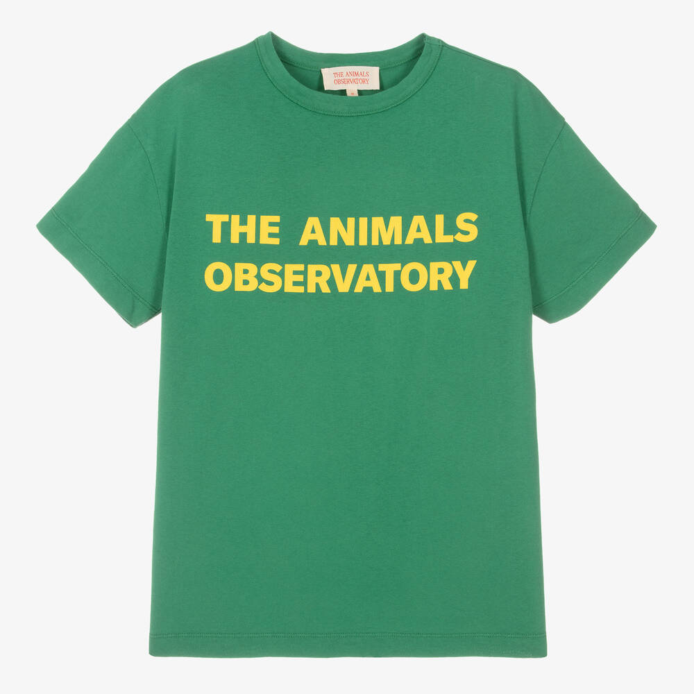 The Animals Observatory - Teen Green Cotton T-Shirt | Childrensalon