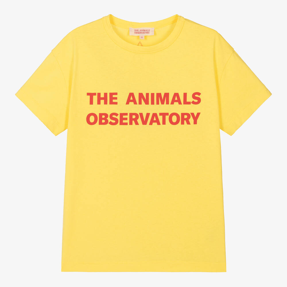 The Animals Observatory Teen Yellow Cotton T-shirt