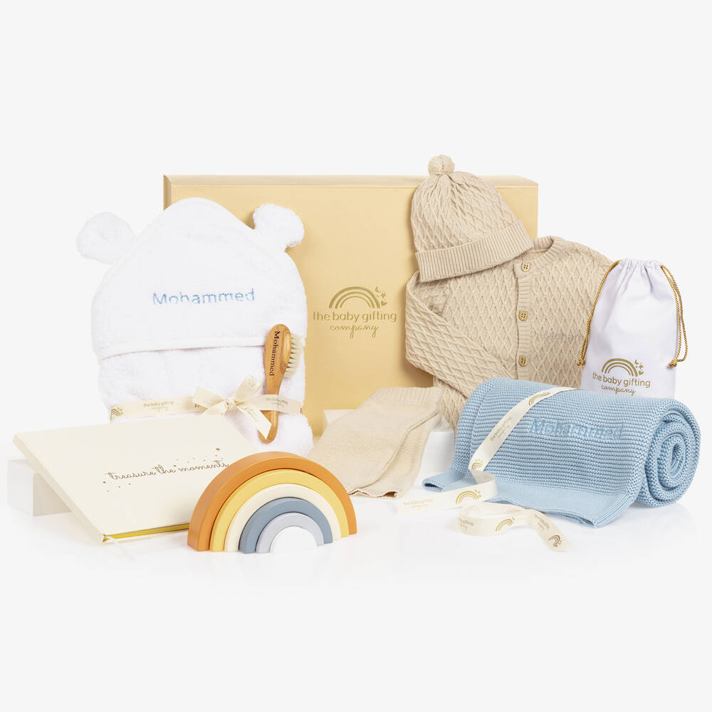 The Baby Gifting Company - Blue Personalised Ultimate Hamper  | Childrensalon