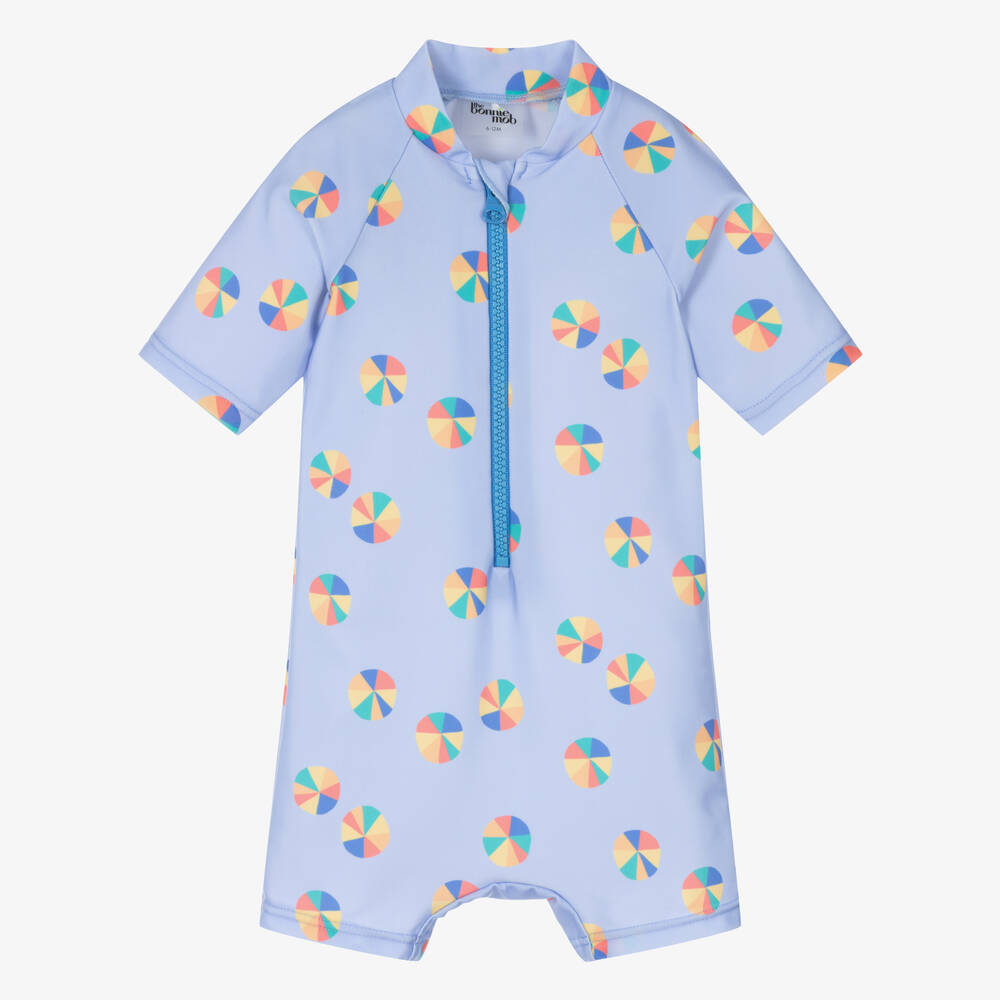 The Bonniemob - بدلة أطفال ولادي واقية من الشمس لون أزرق (UPF 50+) | Childrensalon