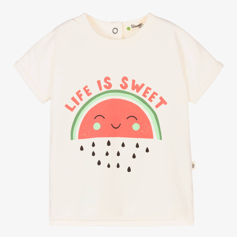 The Bonnie Mob - Baby Girls Cotton Watermelon T-Shirt | Childrensalon