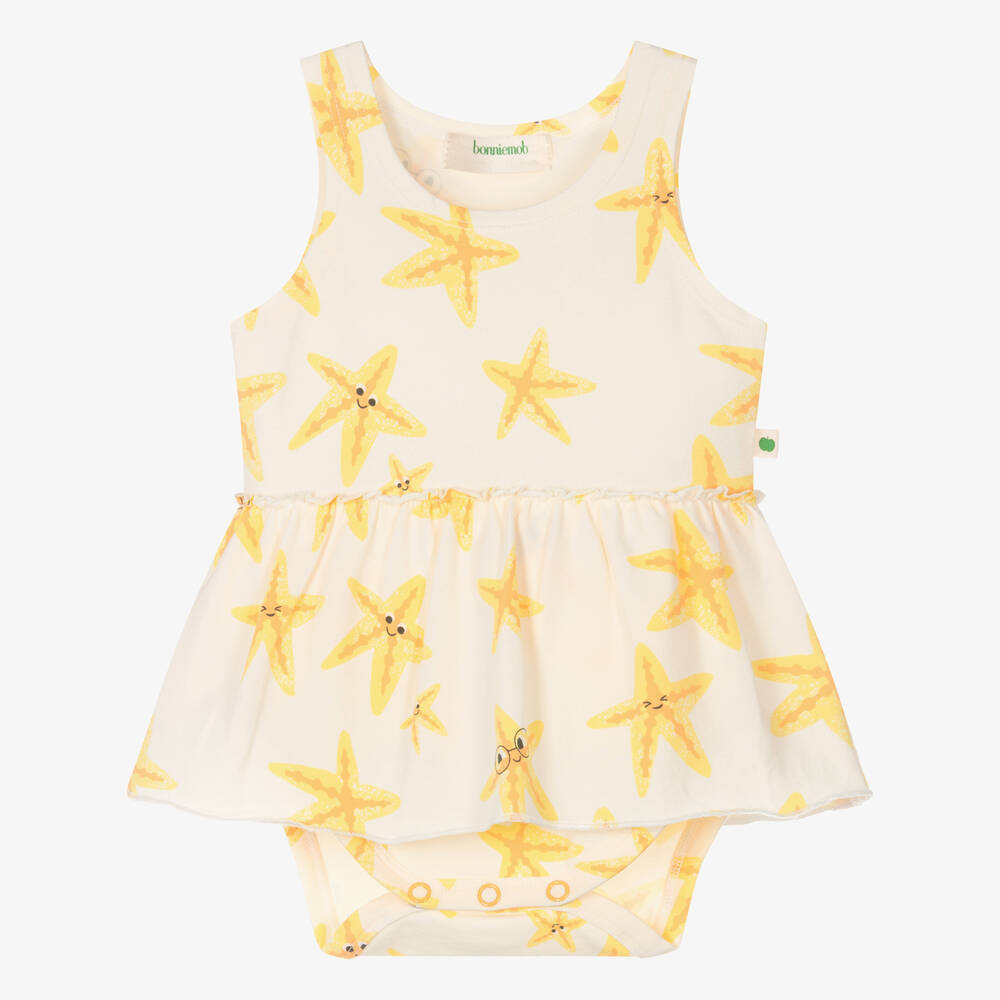 The Bonniemob - Baby Girls Organic Cotton Starfish Dress | Childrensalon