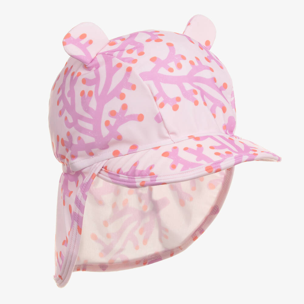 The Bonniemob - Baby Girls Pink Swim Hat (UPF 50+) | Childrensalon