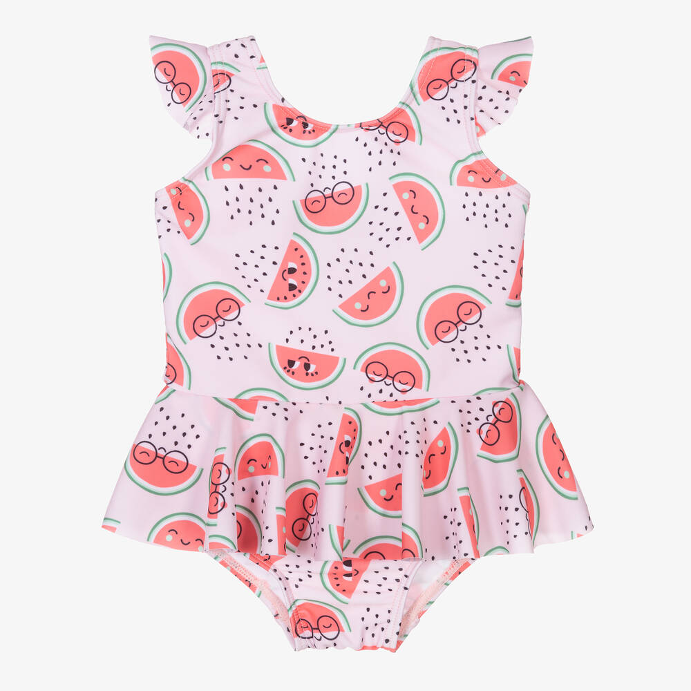 The Bonnie Mob - Baby Girls Watermelon Swimsuit (UPF50+) | Childrensalon