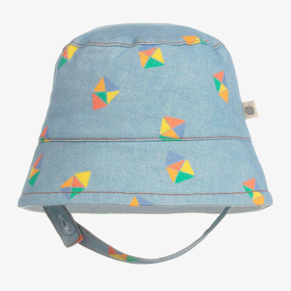Shop The Bonnie Mob Blue Rainbow Cotton Baby Sun Hat
