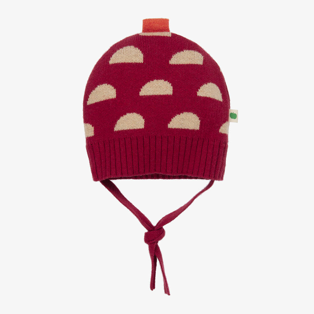 The Bonniemob - Red Cotton & Cashmere Knit Hat | Childrensalon