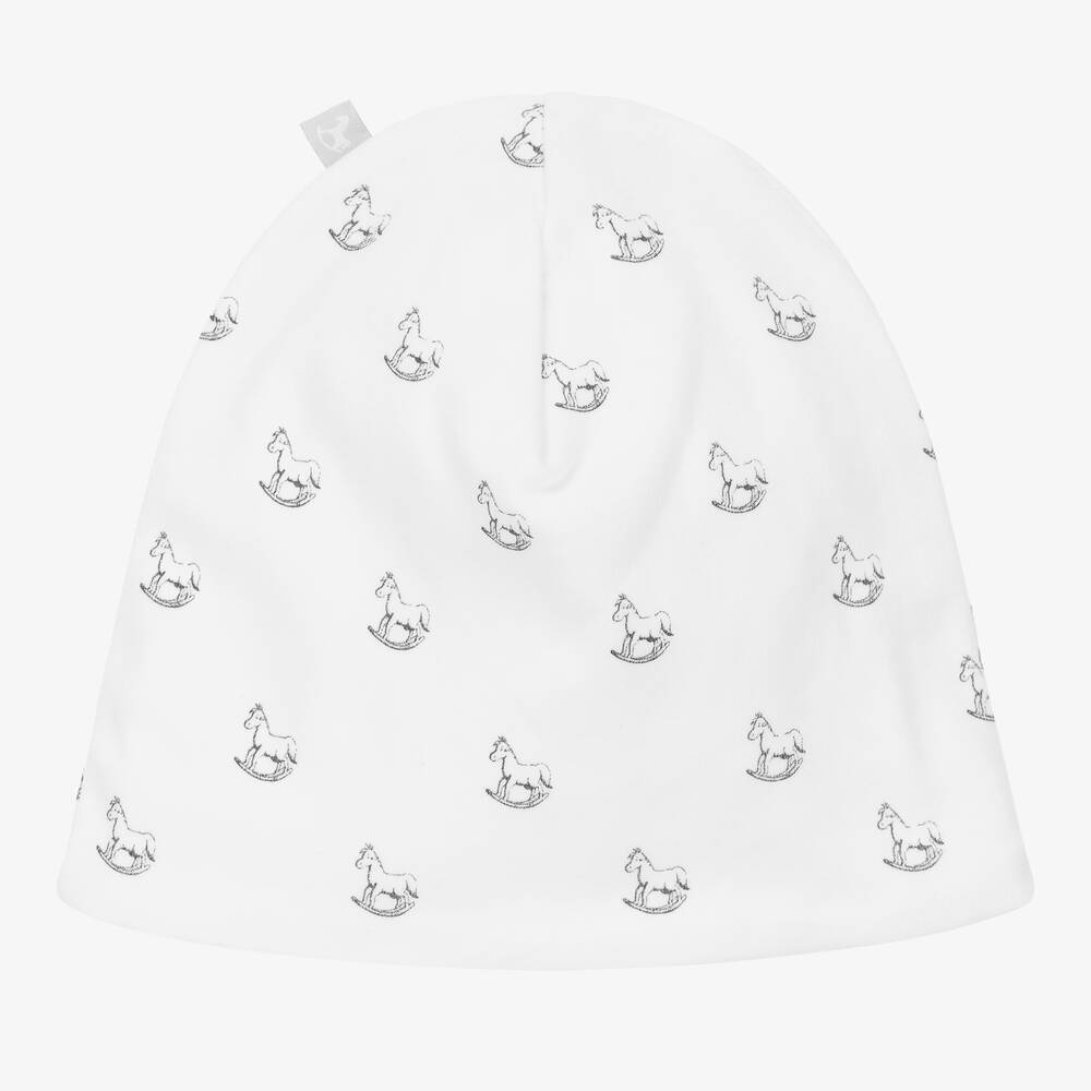 The Little Tailor White Cotton Baby Hat