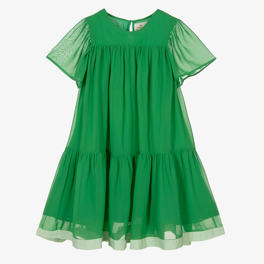 Shop The Middle Daughter Teen Girls Green Chiffon Dress