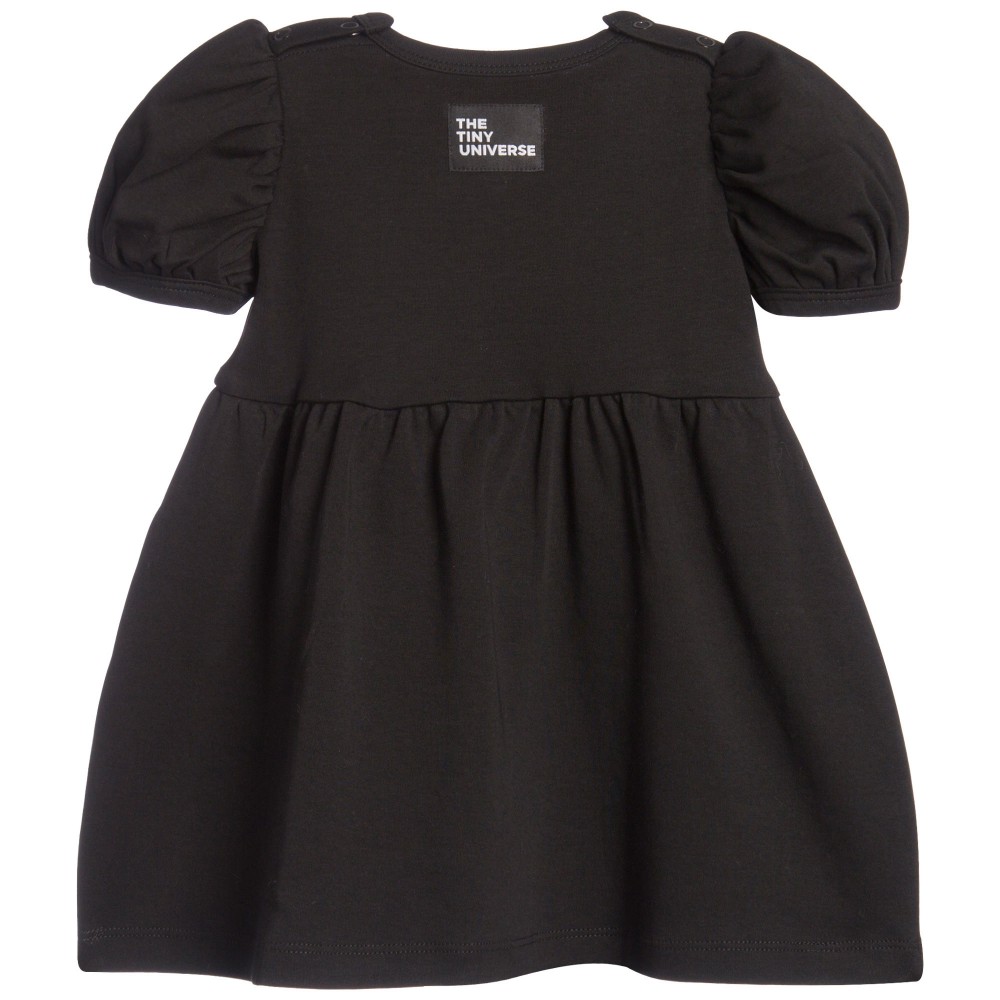 The Tiny Universe - Black 'Tiny Chapel' Cotton Jersey Dress | Childrensalon