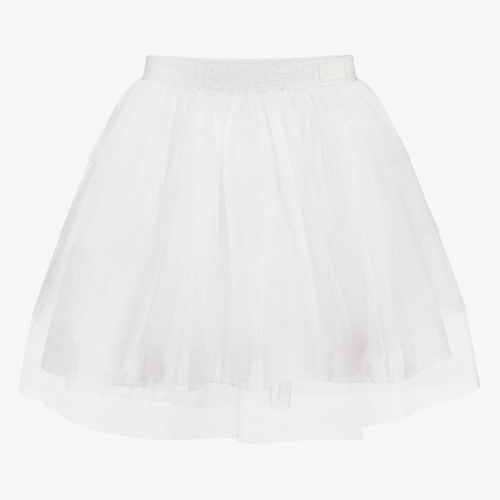 The Tiny Universe - Girls White Tulle Skirt | Childrensalon