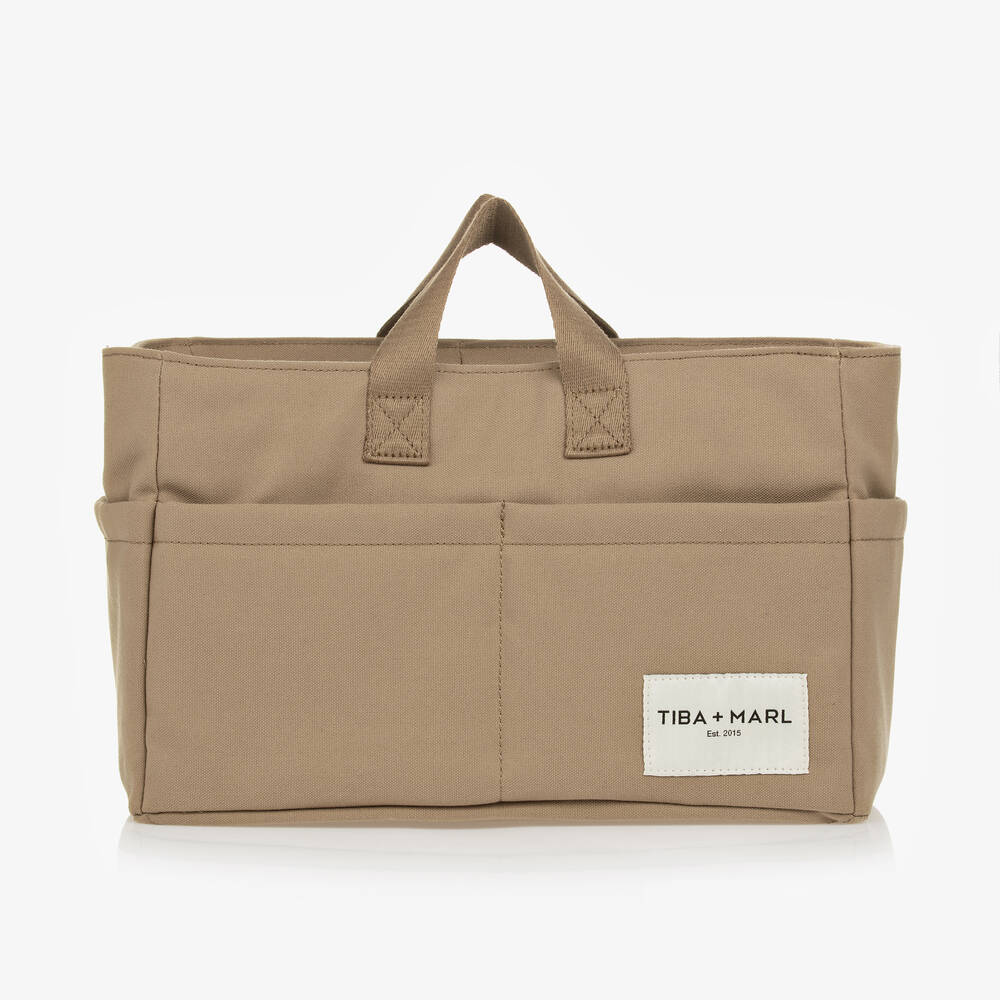 TIBA + MARL - Beige Canvas Changing Caddy (35cm) | Childrensalon