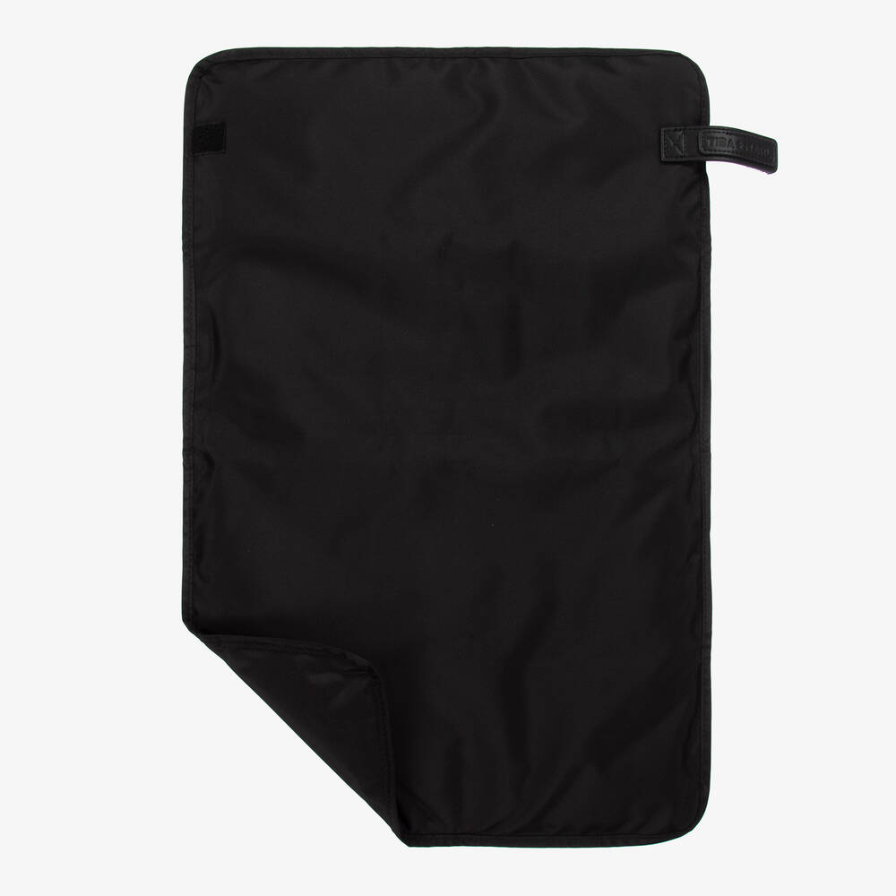 TIBA + MARL - Black Faux Leather Changing Bag (34cm) | Childrensalon