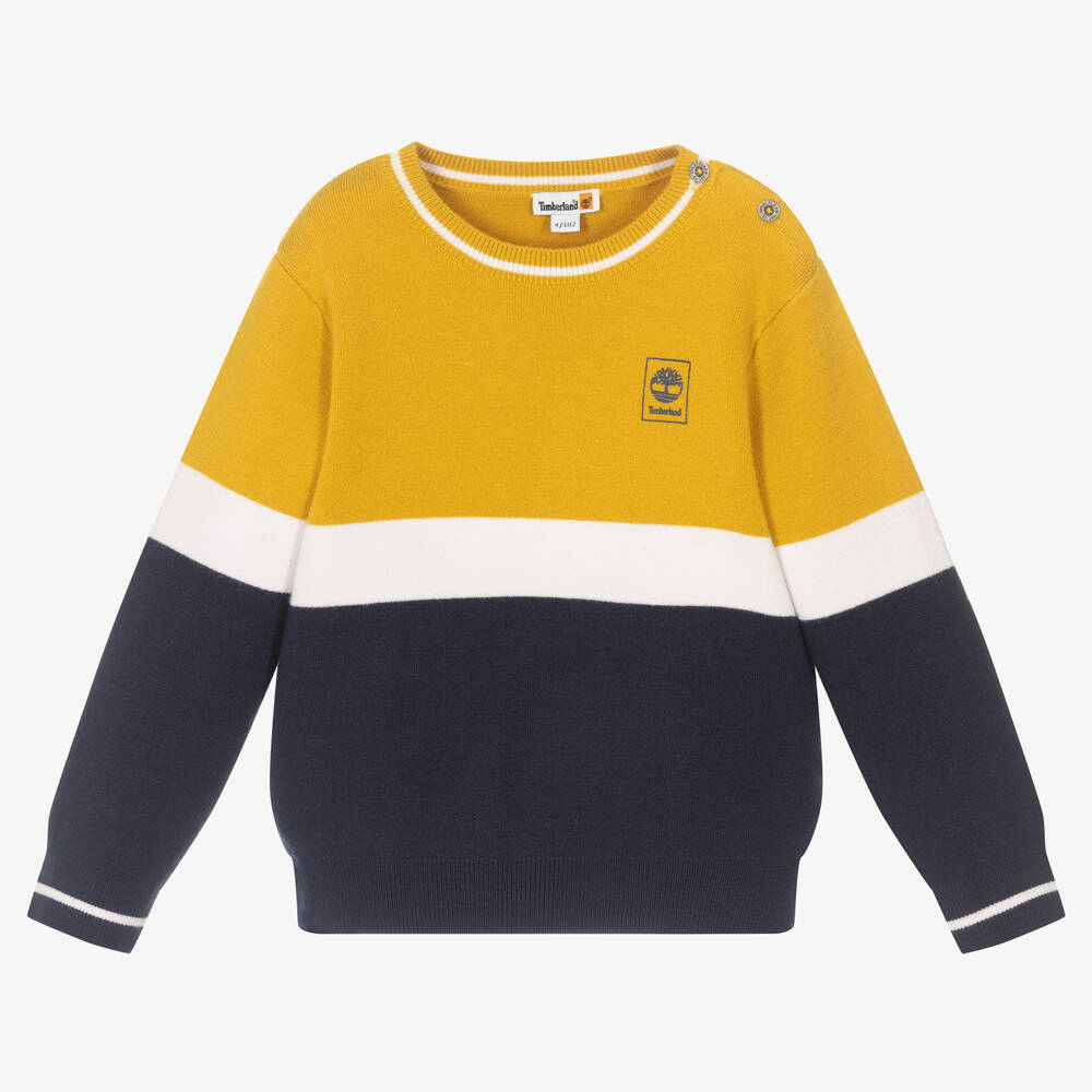 Timberland - Желто-синий свитер для мальчиков | Childrensalon