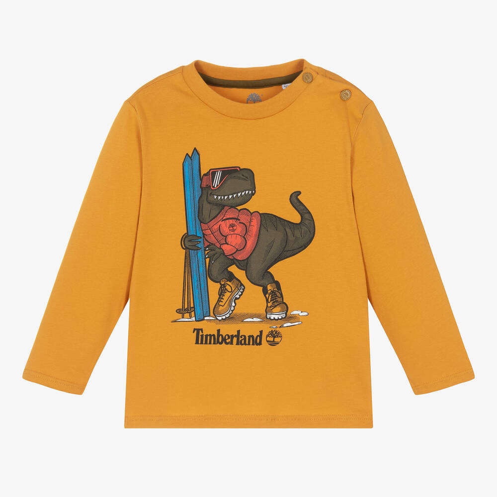 Timberland - Boys Yellow Organic Cotton Top | Childrensalon