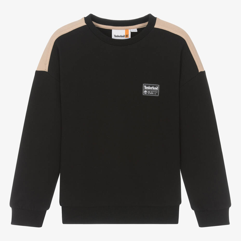 Timberland - Teen Boys Black Organic Cotton Sweatshirt | Childrensalon