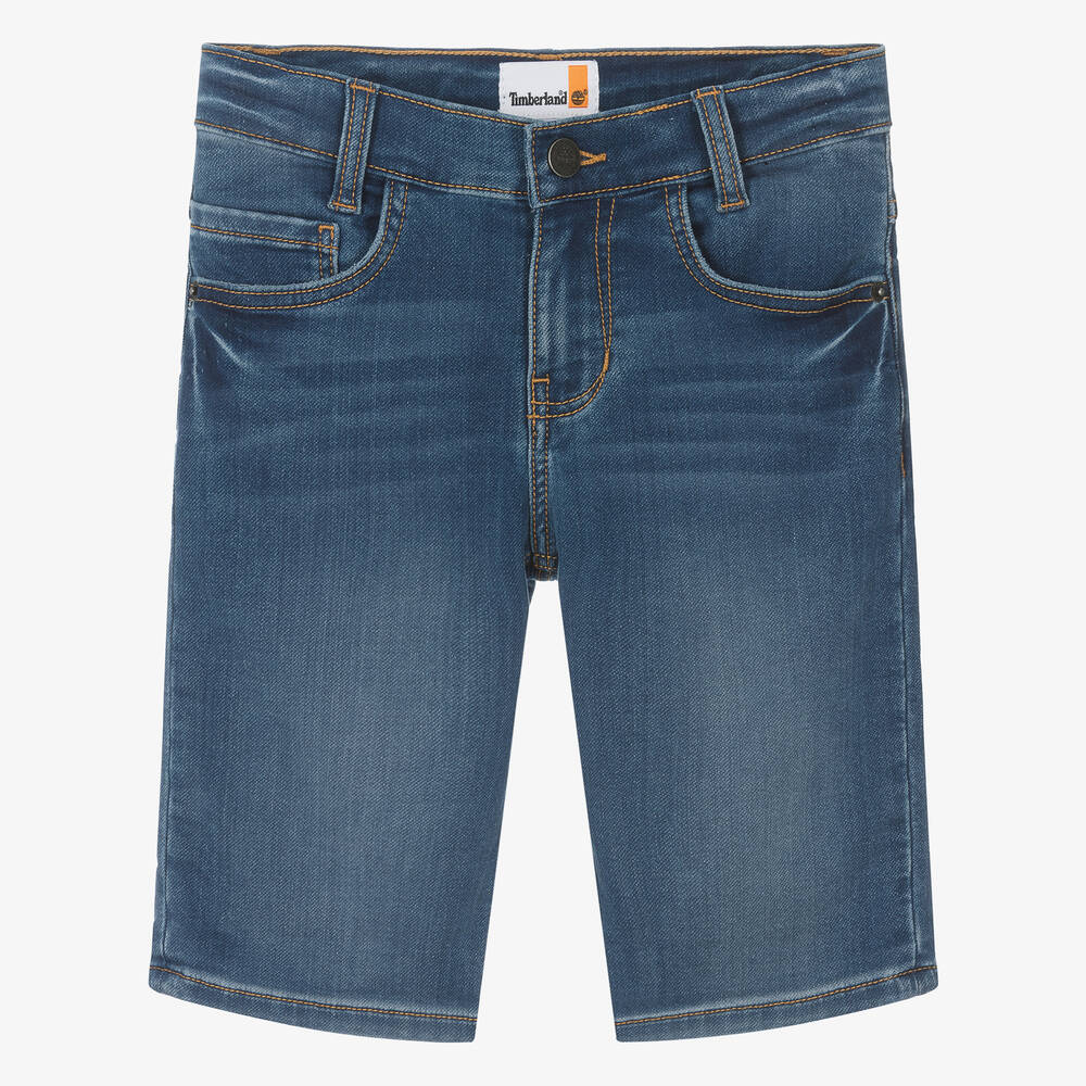 Timberland - Teen Boys Blue Cotton Jersey Shorts | Childrensalon
