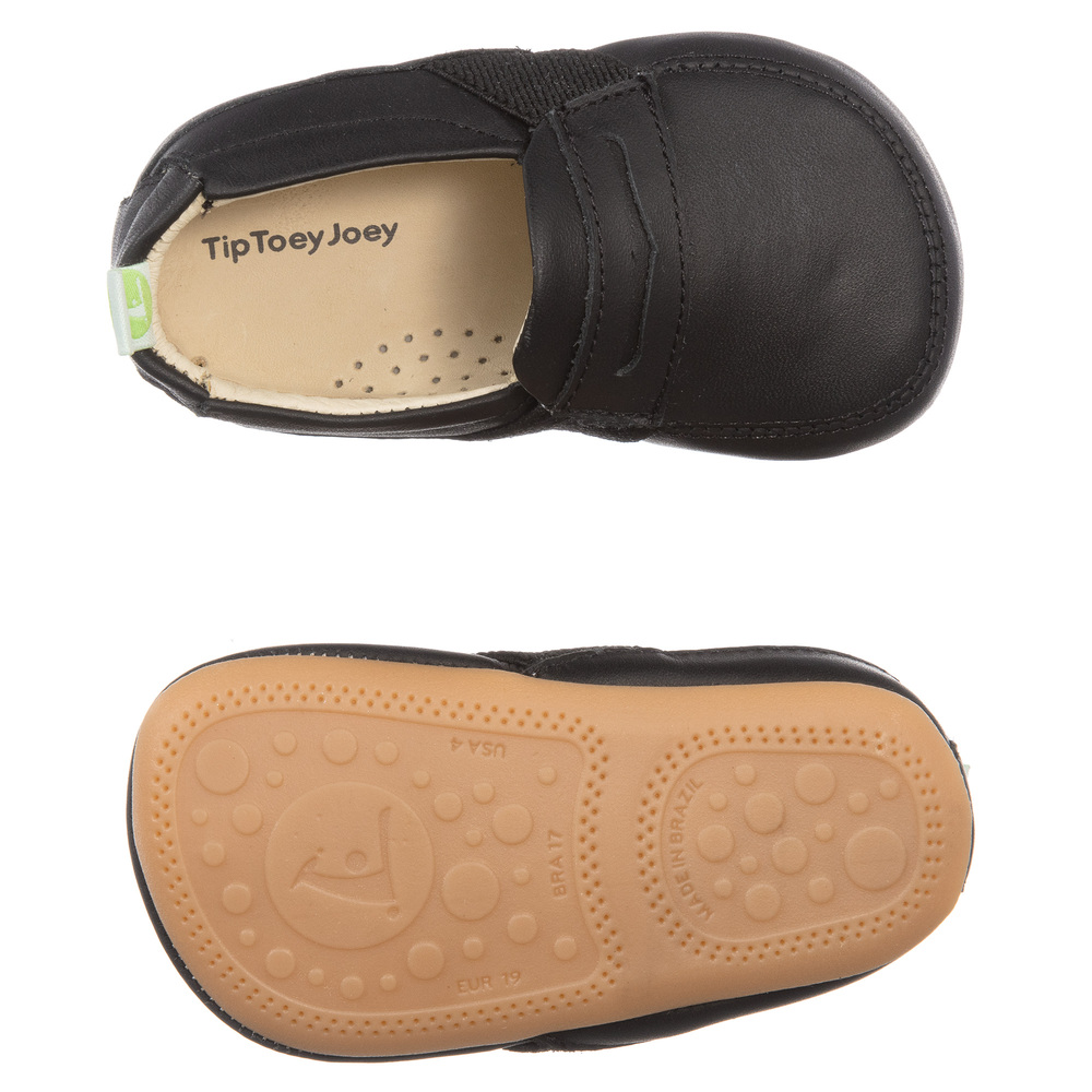 Tip Toey Joey - Baby Black Leather 